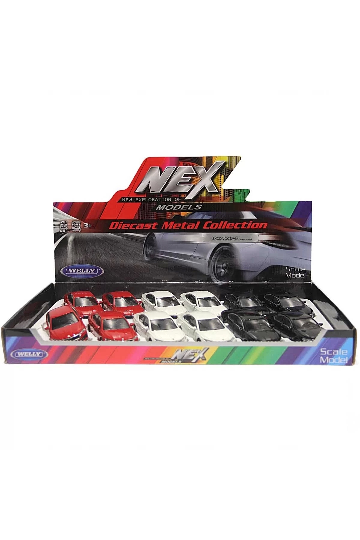 مدل خودرو 1:32 SKODA OCTAVIA IV PULL DROP CAR اورجینال WELLY