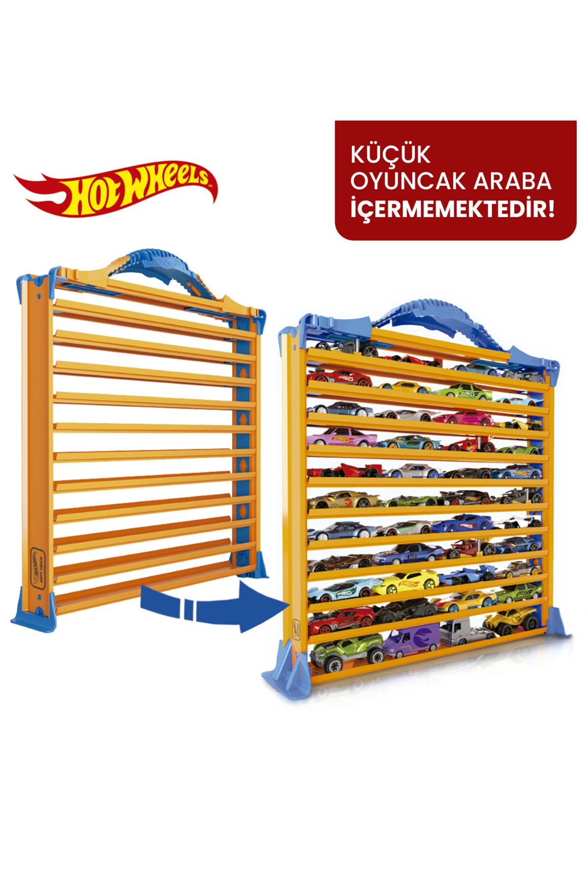 ماشین اسباب بازی قفسه ذخیره سازی RACENTRACK 44 برای اتومبیل هات ویلز اورجینال HOT WHEELS