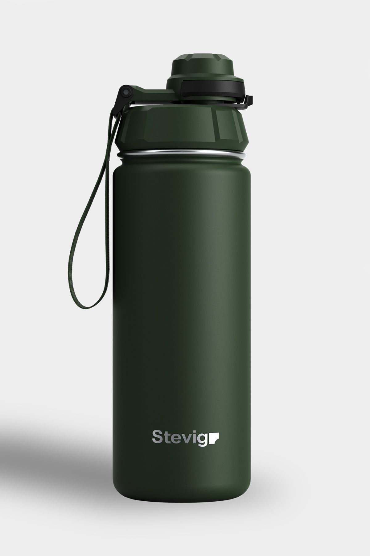 فلاسک 1 قمقمه فولادی ضد نشتی دستی 500 میلی لیتری GREEN ST 208 اورجینال Stevig