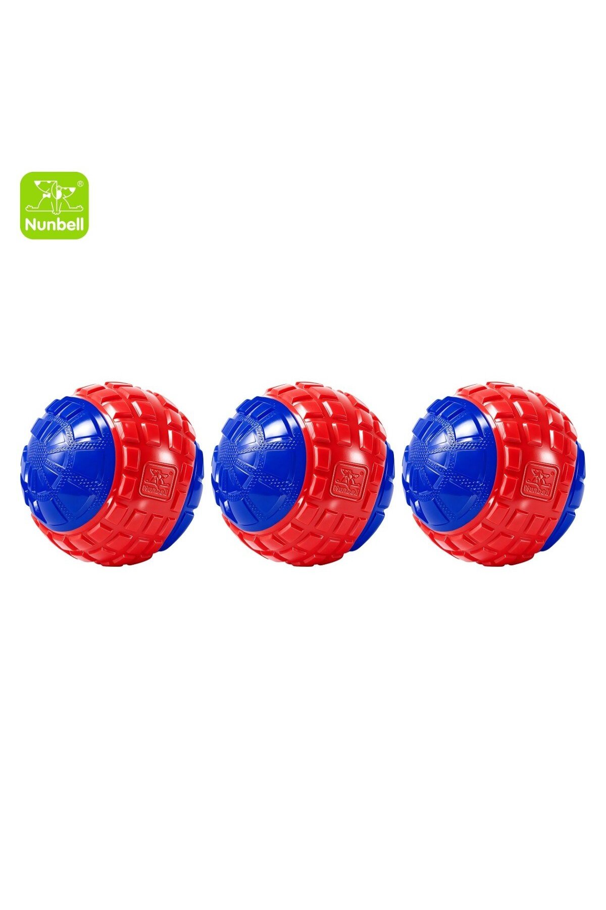 توپ اسباب‌بازی سگ نونبل Nunbell، بسته ۳ عددی با سطح برجسته