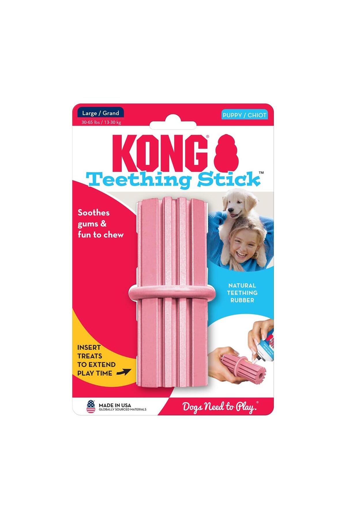اسباب‌بازی دندان‌گیر توله‌سگ کنگ Kong Puppy Teething Stick، آبی، سایز L