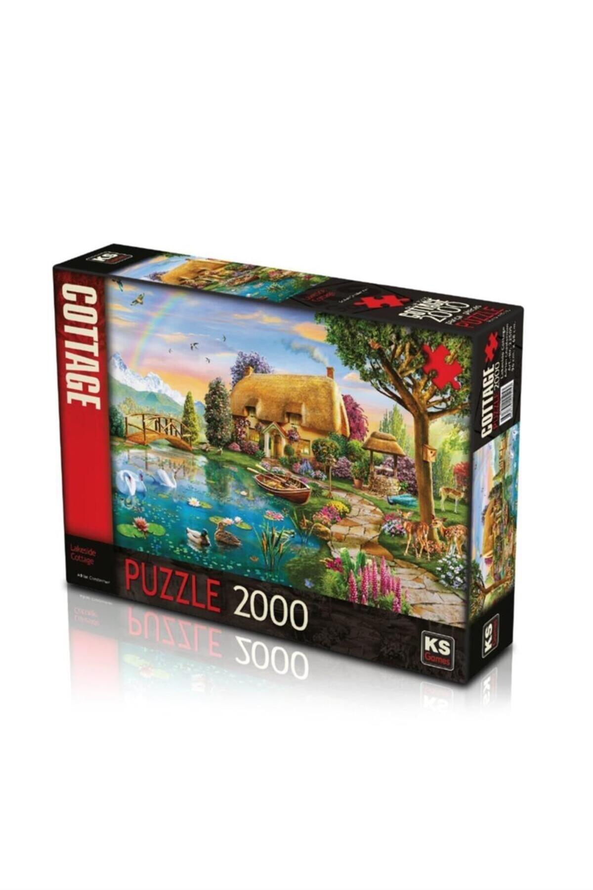 پازل ۲۰۰۰ تکه Ks Games مدل «Lakeside Cottage»