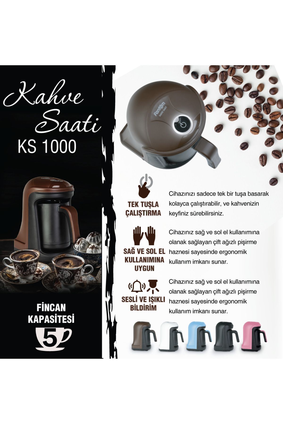 قهوه ساز ترک COFFEE TIME KS 1000 ای اورجینال FANTOM