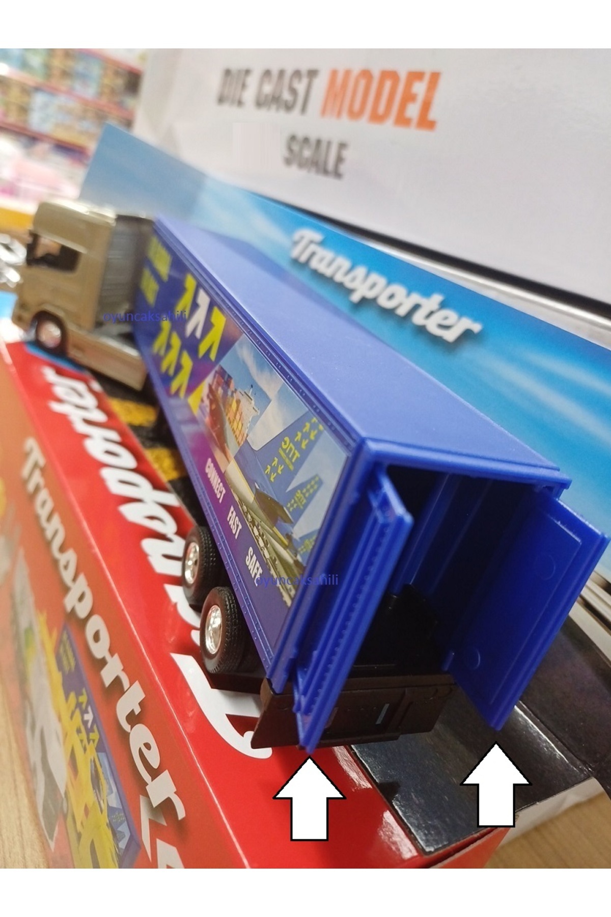 مدل خودرو SCANIA METAL DIECAST TIR V8 R730 کانتینر حامل اصلی 1.64 SCALE حمل و نقل جهانی از ترکیه OYUNCAKSAHİLİ