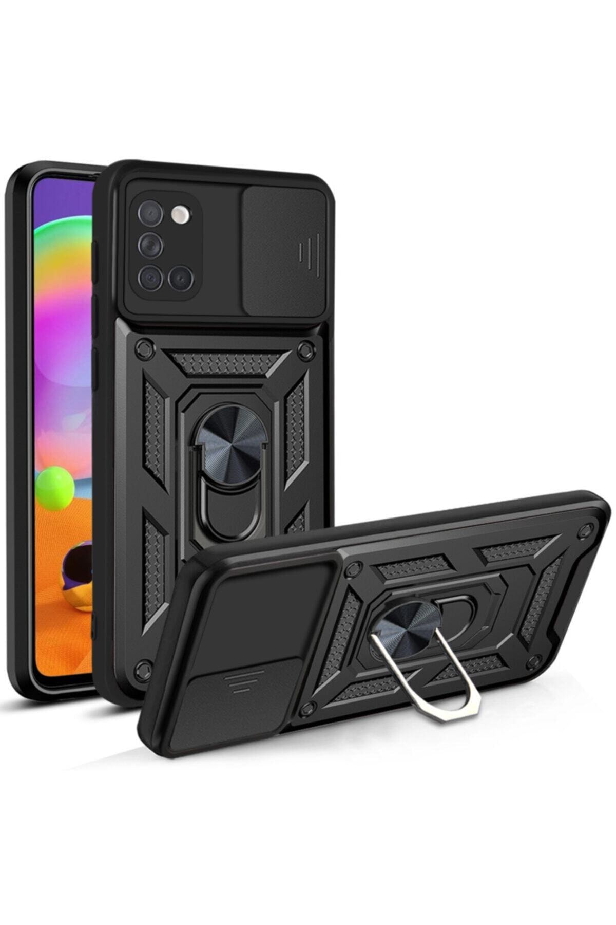 کاور و قاب زره محافظ تانک نظامی با دوربین SAMSUNG GALAXY A31 حلقه کشویی فیبکس Fibaks