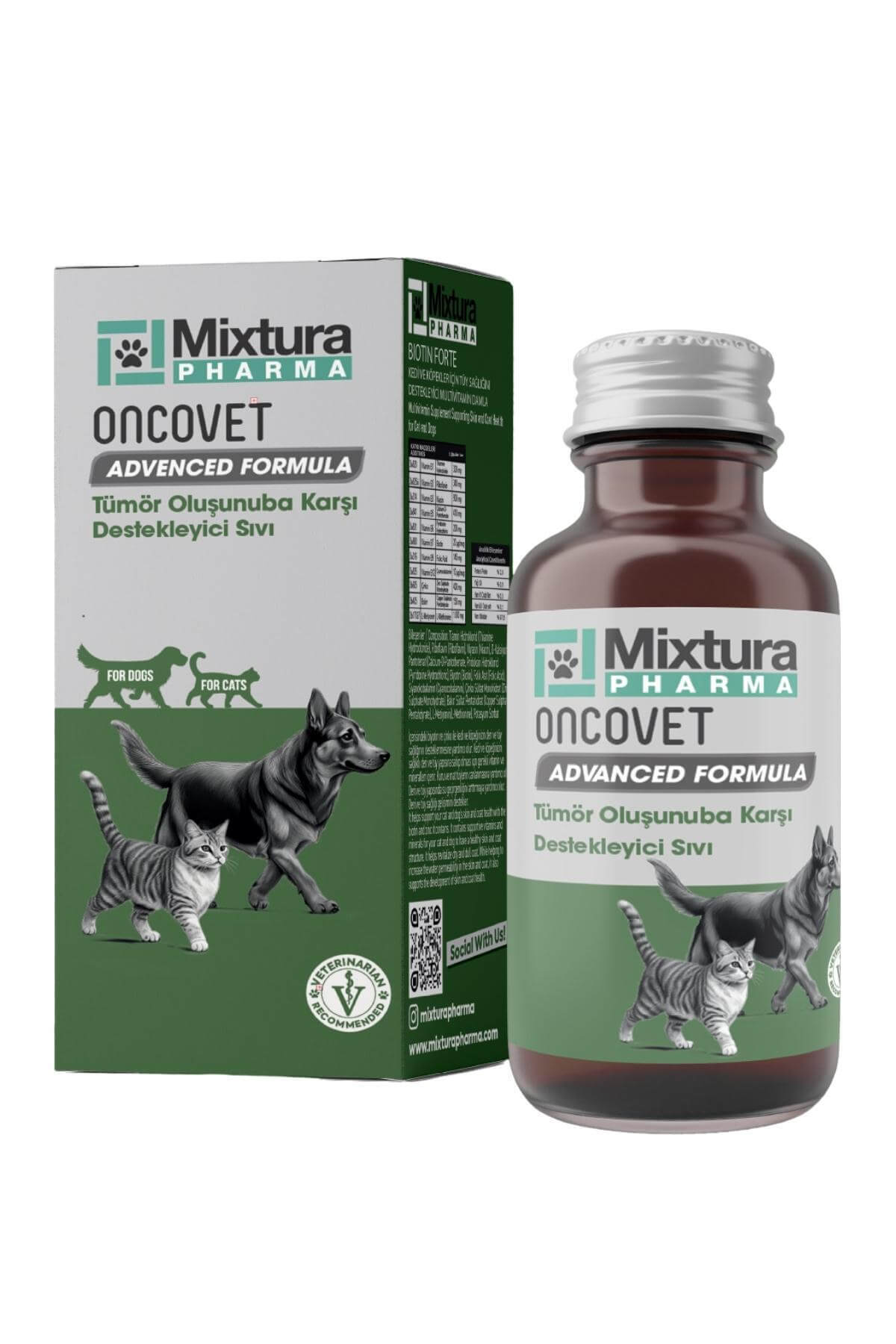 مکمل مایع گربه و سگ اونکووت میکستورا فارما Mixtura Pharma