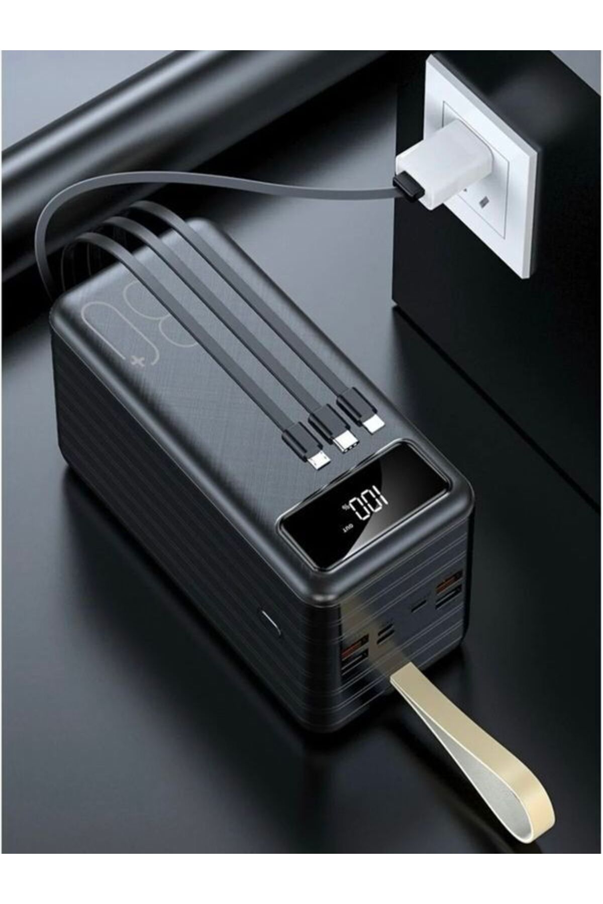 پاوربانک شارژ سریع 80000 میلی آمپر ساعتی 22.5 واتی | صفحه نمایش LCD لایتنینگ نوع C کابل میکرو 7 پورت اورجینال ÇELİKWORK