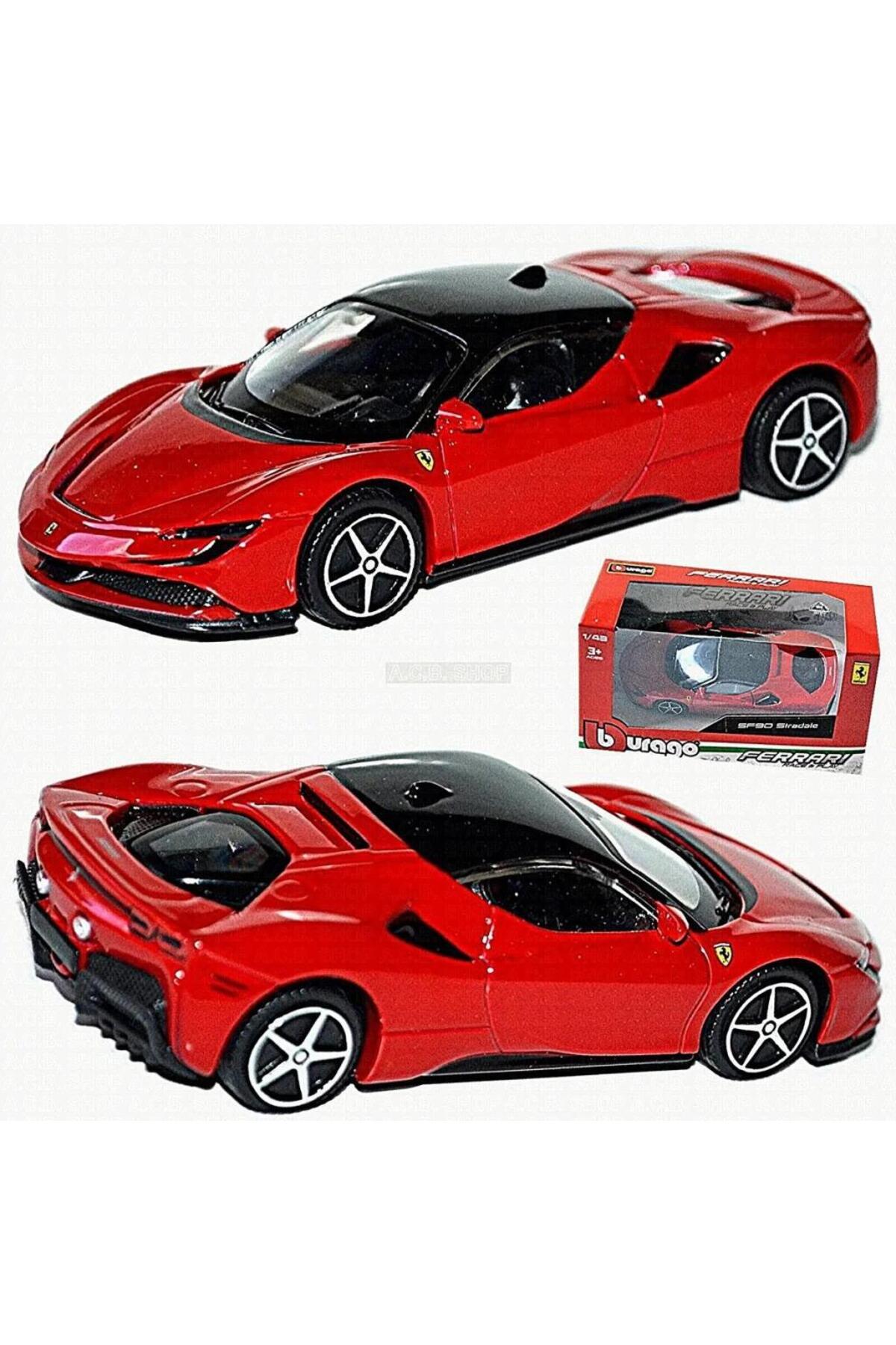 مدل خودرو ماشین فراری SF90 STRADALE BURAGO 1 43 SCALE اورجینال BBURAGO