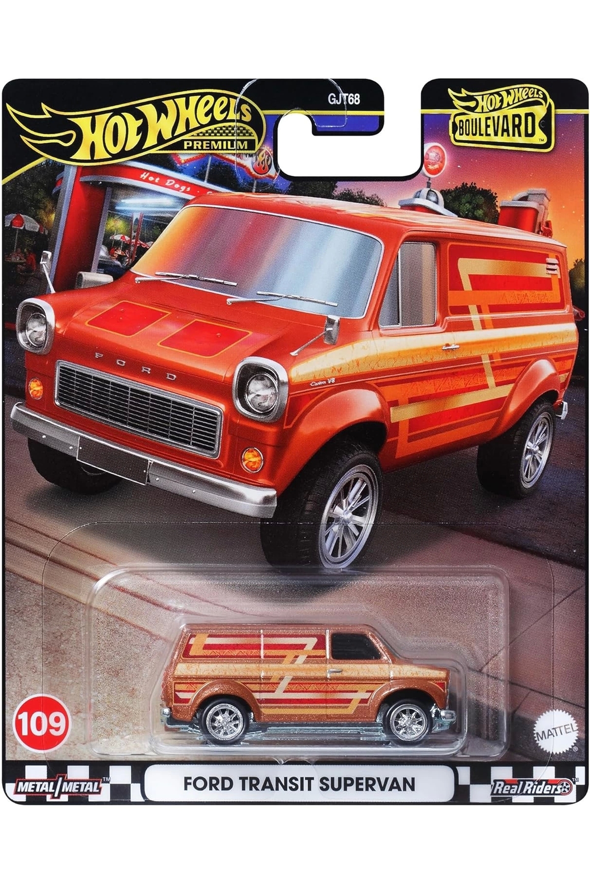ماشین اسباب بازی BOULEVARD FORD TRANSIT SUPERVAN HRT76 هات ویلز اورجینال HOT WHEELS