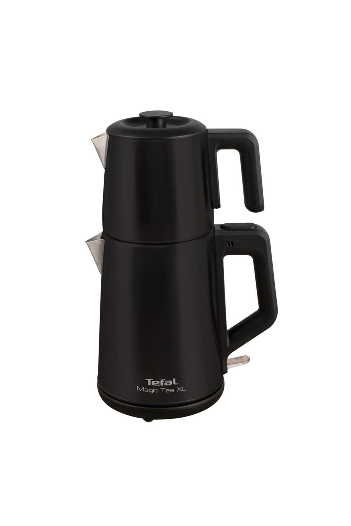 چای ساز MAGIC TEA XL 1650 وات با بدنه استیل ضد زنگ مشکی اورجینال TEFAL