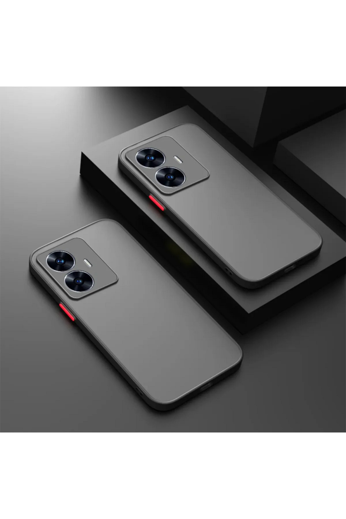 کاور و قاب دوربین REALME C55 مات ضد اثر انگشت با سیلیکون سخت محافظت شده دکمه‌های رنگی فیبکس Fibaks