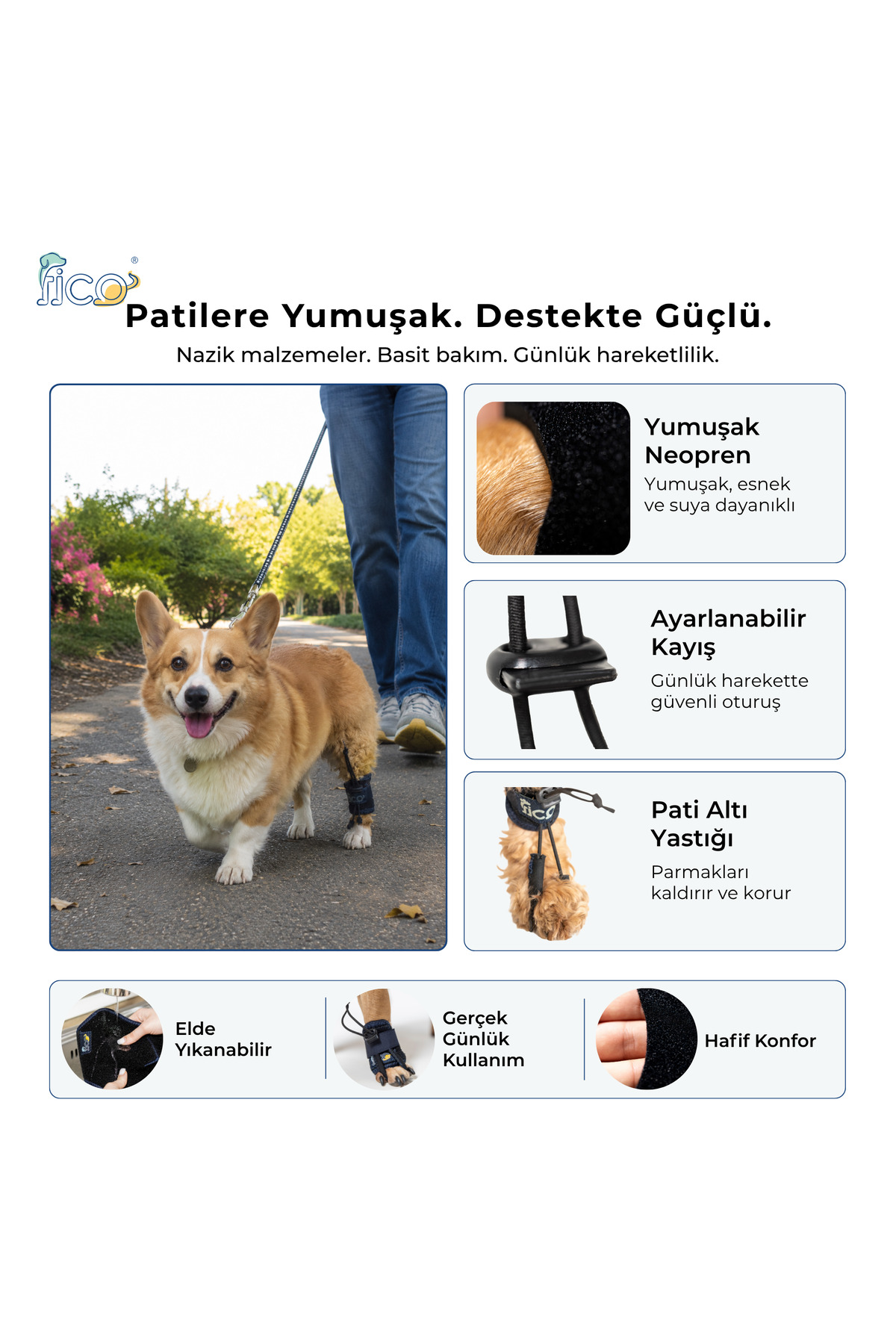 محافظ انگشت و پنجه سگ فیکو پتس Fico Pets، مدل KB، سرمه‌ای
