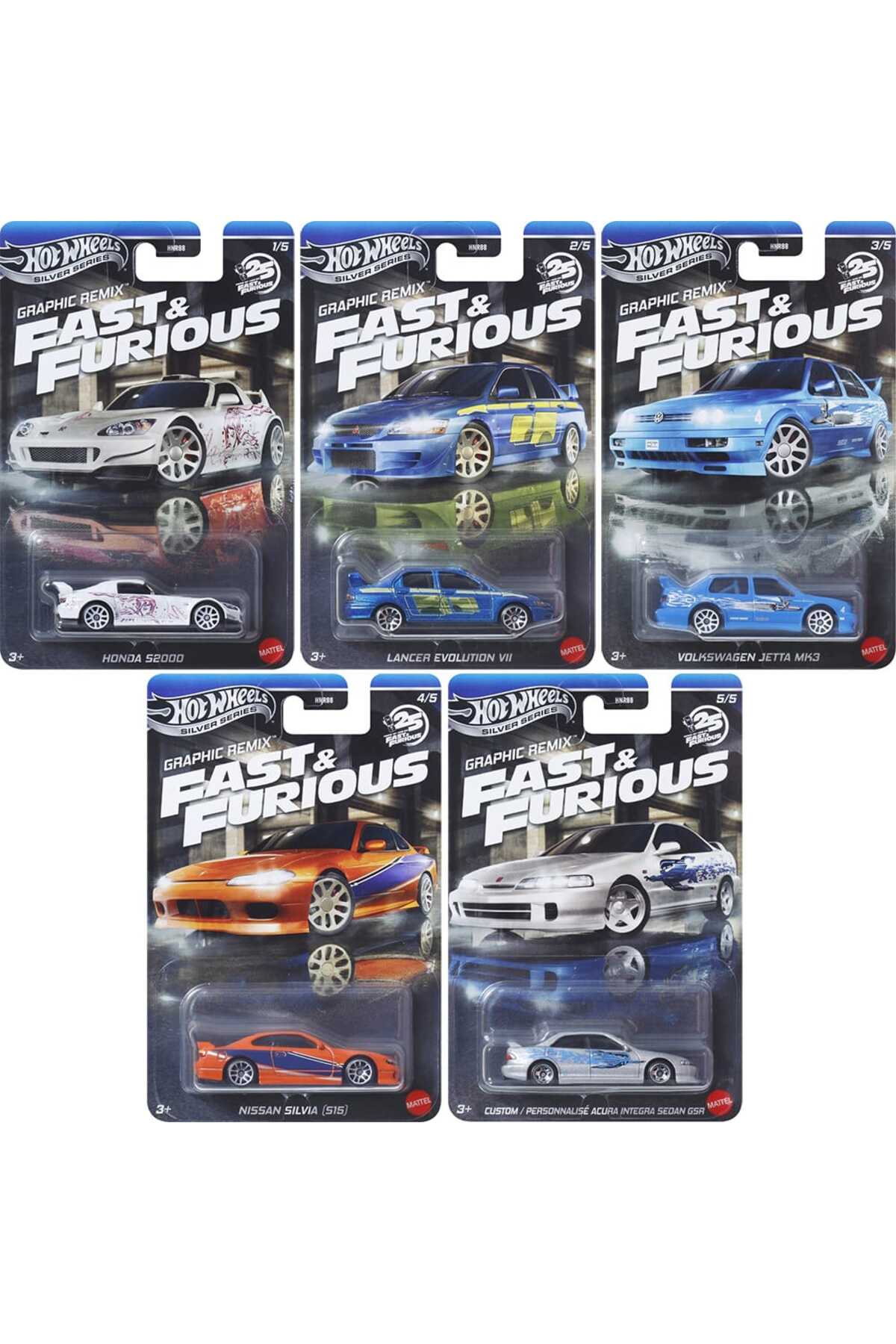 ماشین اسباب بازی ریمیکس گرافیکی سریع و خشمگین HNR88 از ترکیه HOT WHEELS