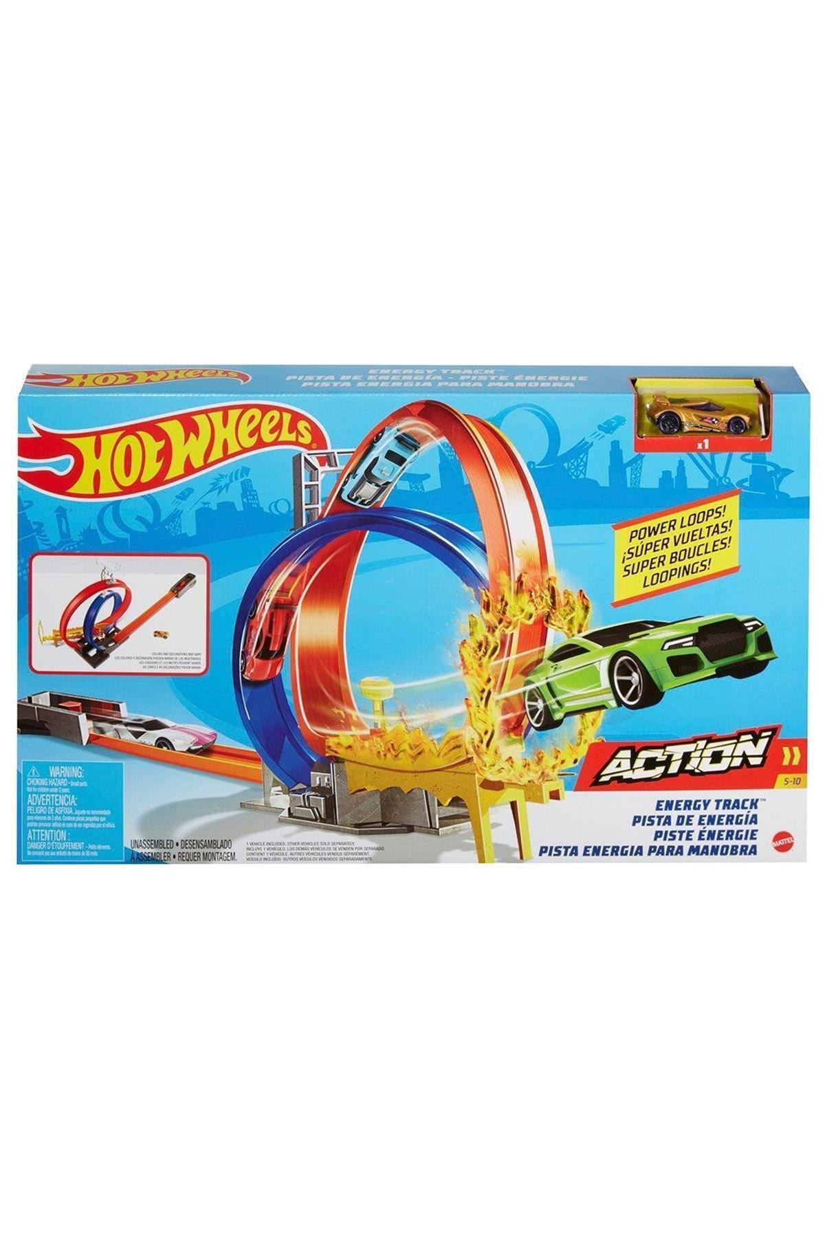 ماشین اسباب بازی مجموعه مسابقه باند انرژی GND92 هات ویلز اورجینال HOT WHEELS