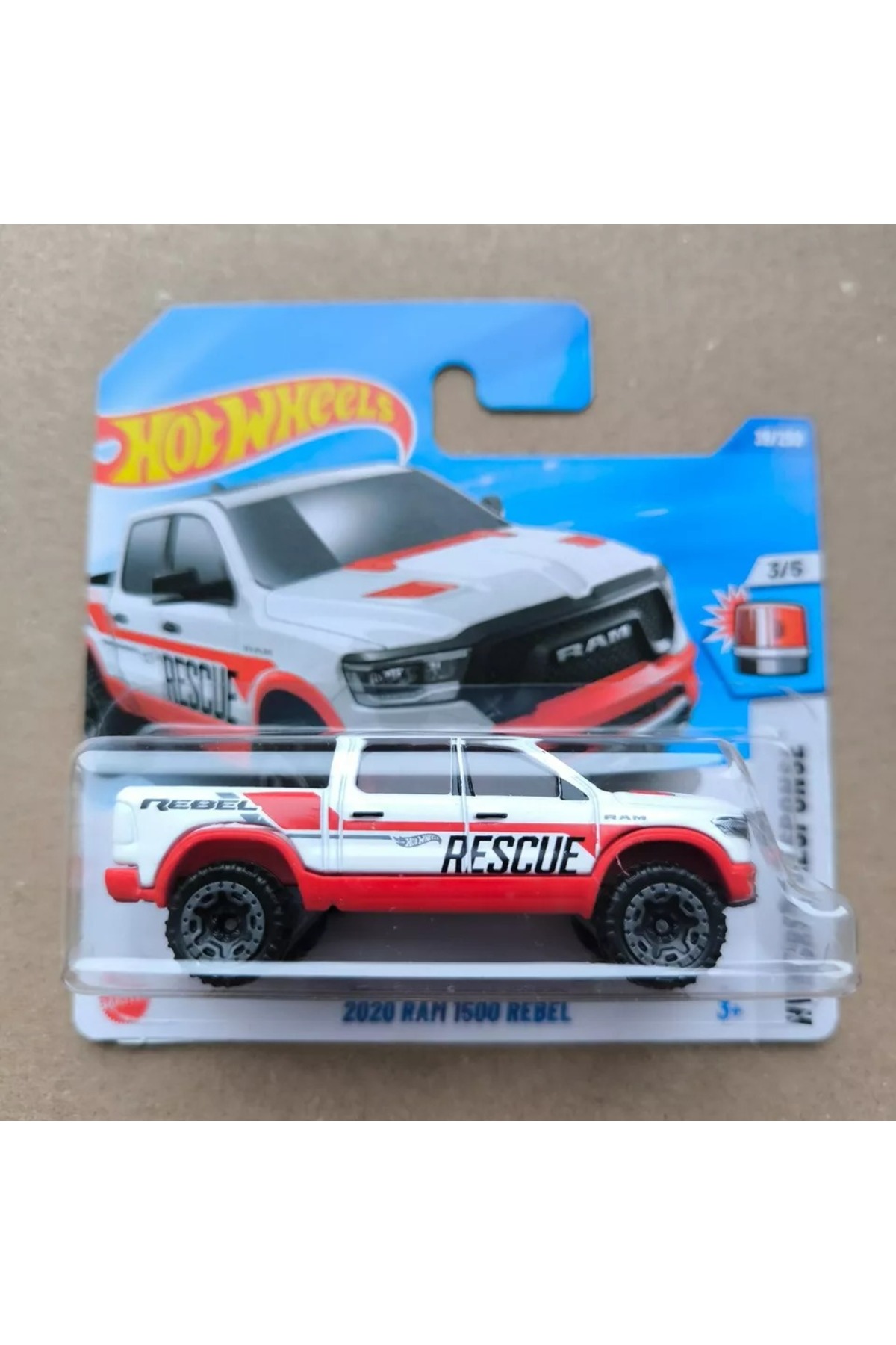 ماشین اسباب بازی 2025 SINGLE CAR 2020 RAM 1500 REBEL RED WHITE 3 5 هات ویلز اورجینال HOT WHEELS
