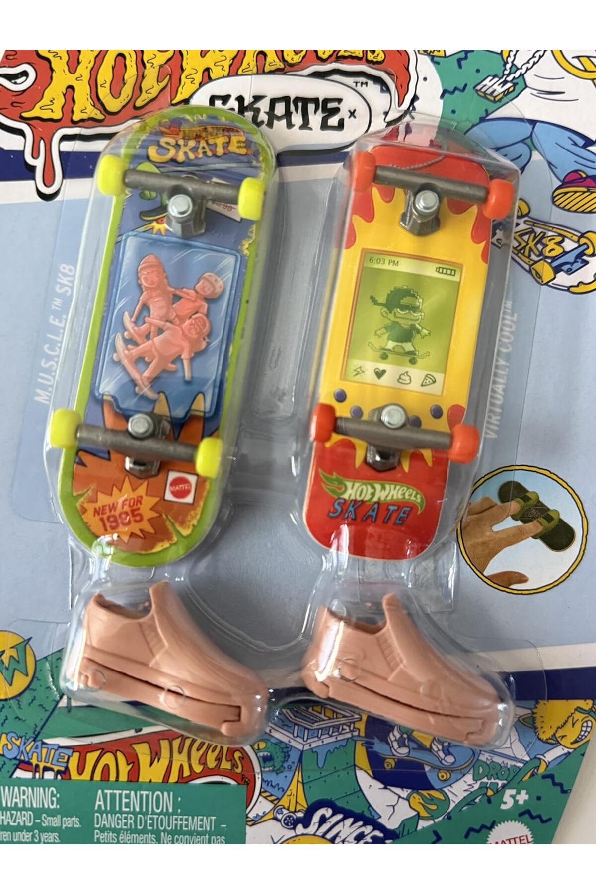 مدل خودرو اسکیت بورد و کفش دو انگشتی با تم یکپارچهسازی سیستمعامل 3 اورجینال HOT WHEELS