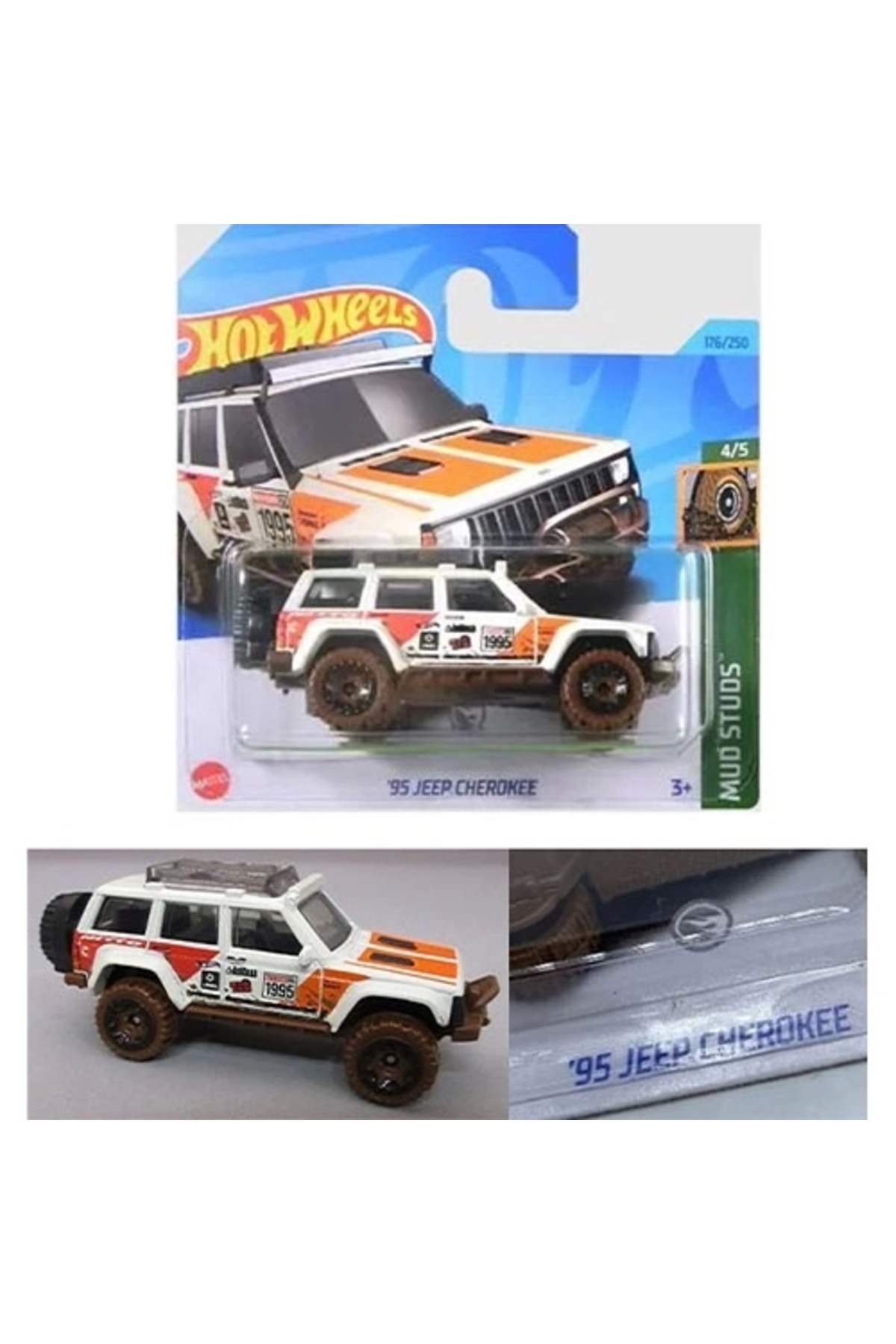 ماشین اسباب بازی HOTWHEELS SINGLE CARS '95 JEEP CHEROKEE HKL02 هات ویلز اورجینال HOT WHEELS