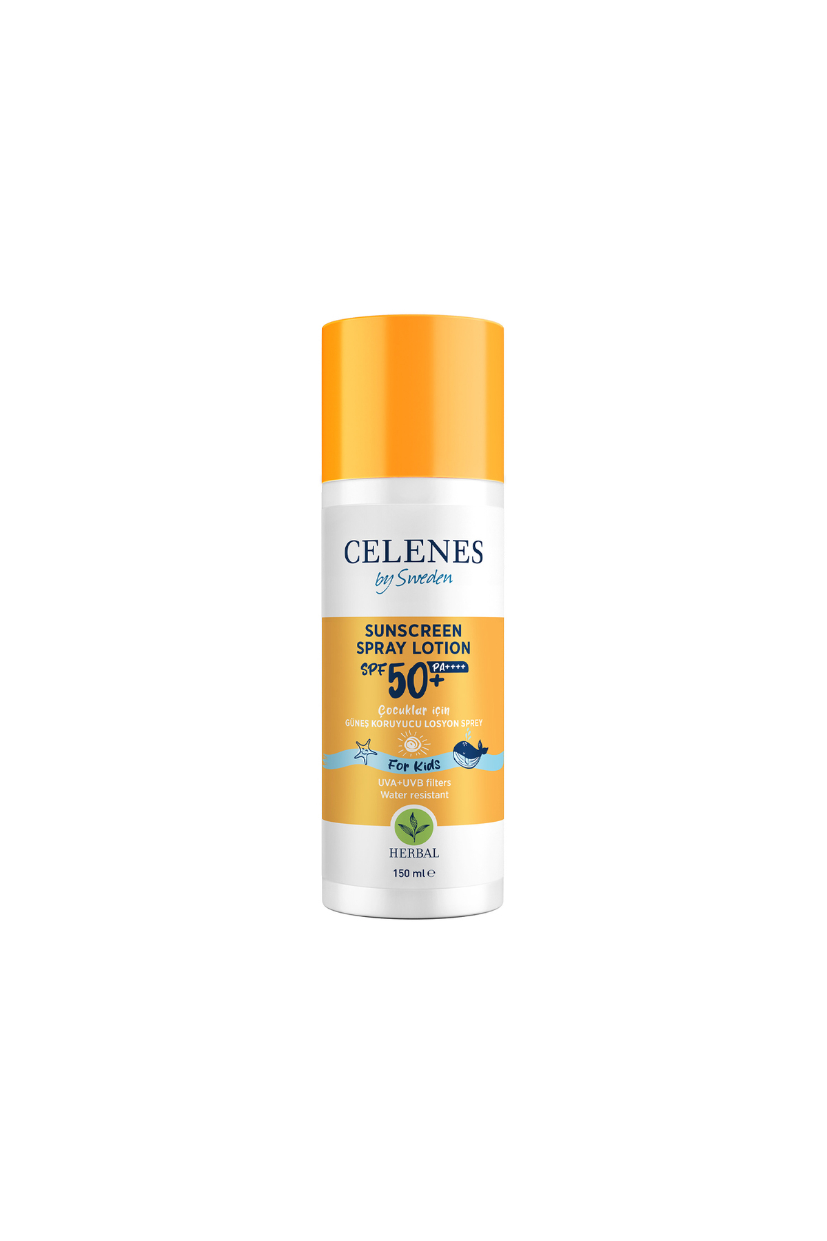 کرم ضد آفتاب بدن 150 میل اسلحه های گیاهی محافظت کننده لوسیون محافظ KIDS 50 SPF Celenes by Sweden