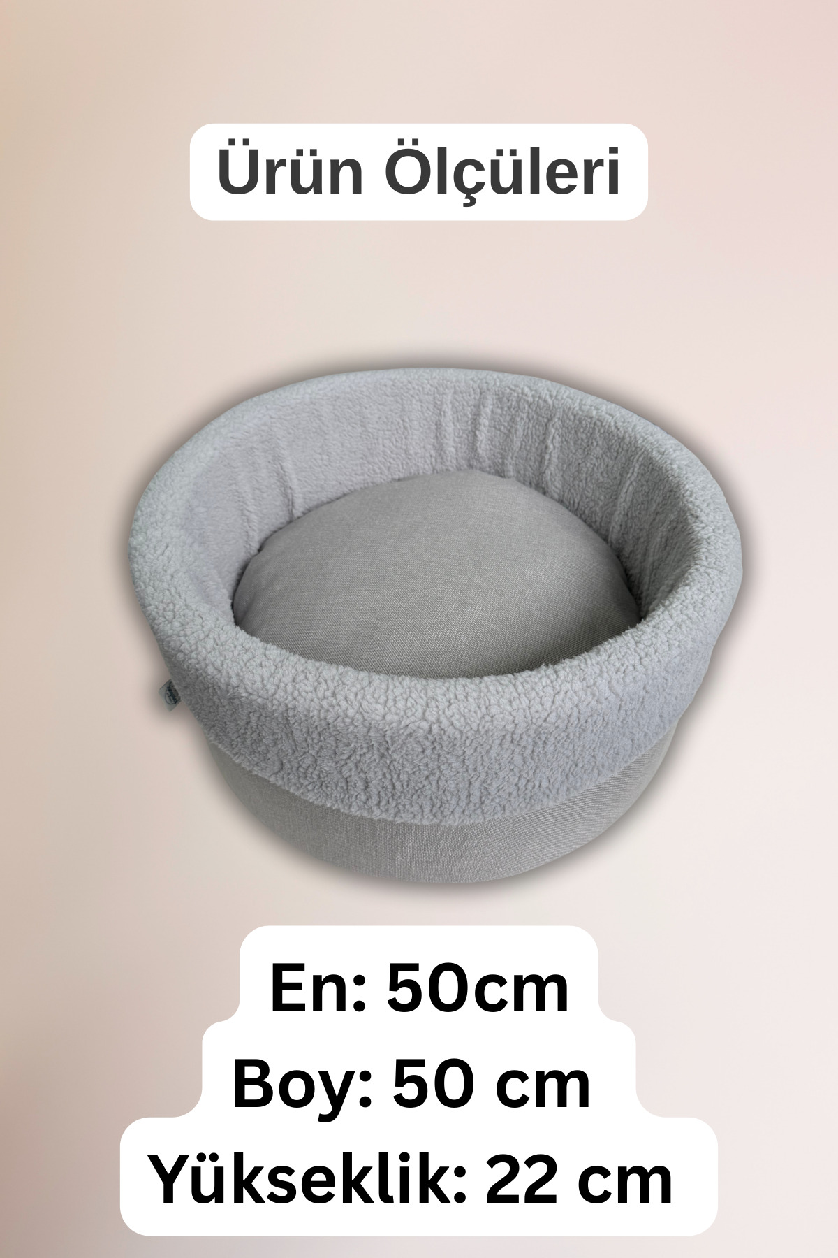 جای‌خواب گرد گربه و سگ Pofito از جونگولیکا Jungolica Pet Products Jungolica خاکستری