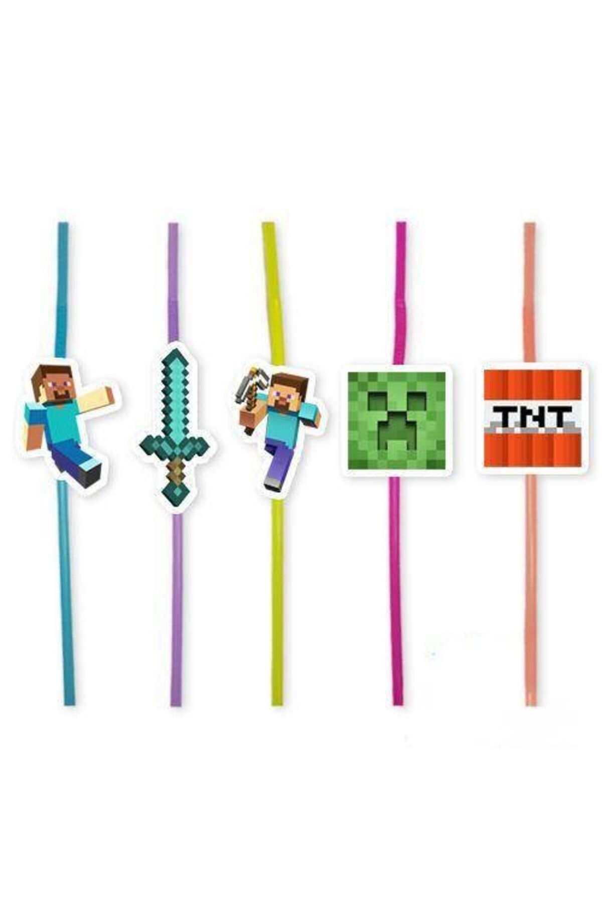 سایر لوازم مهمانی نی های 10 تکه هنری MINECRAFT parti show