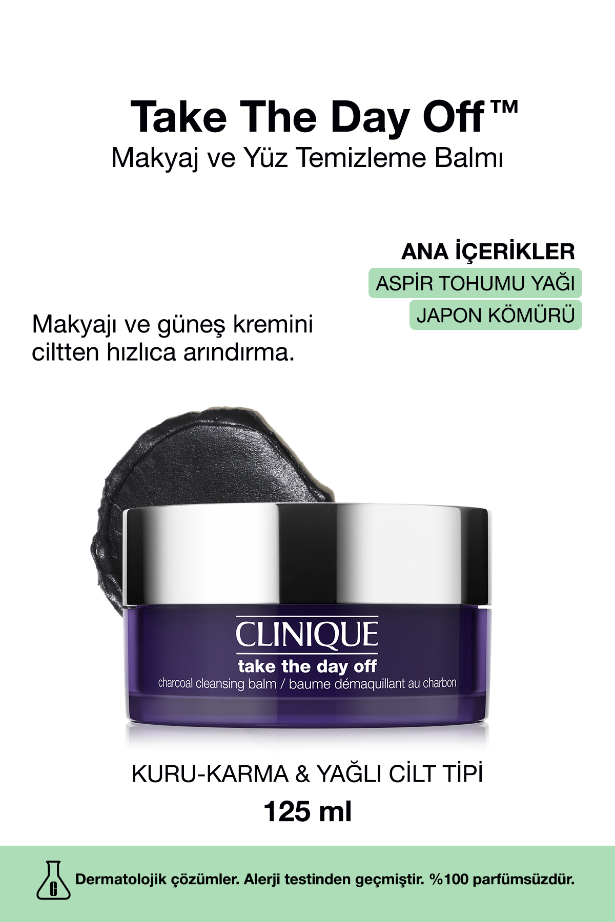 Clinique پاک کننده آرایش روزانه با زغال سنگ 125 میلی لیتر