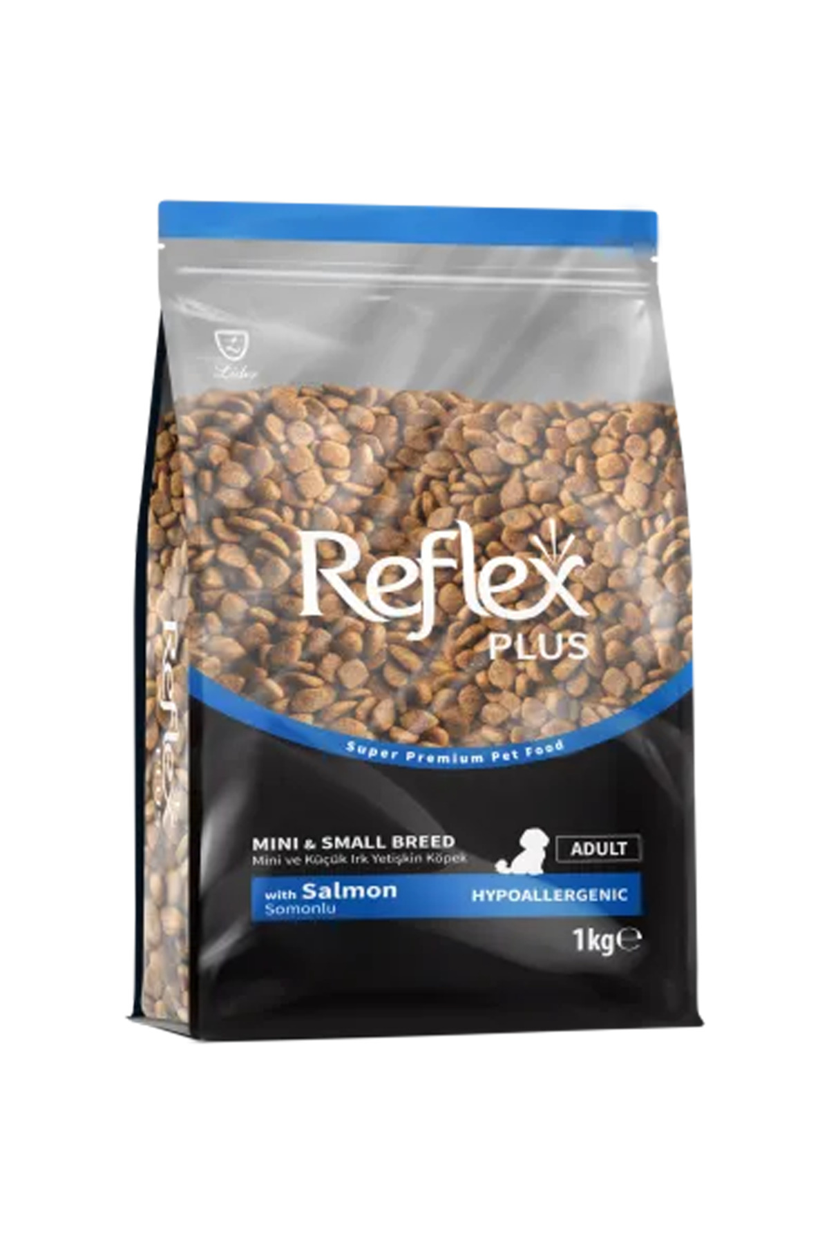 غذای خشک سگ بالغ نژاد مینی و کوچک با طعم سالمون رفلکس Reflex Plus، ۱ کیلوگرم