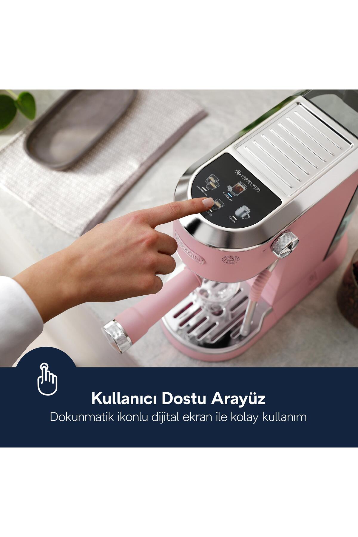 دستگاه اسپرسو و کاپوچینو قهوه ساز دستی DEDICA DUO EC890.PK اورجینال Delonghi