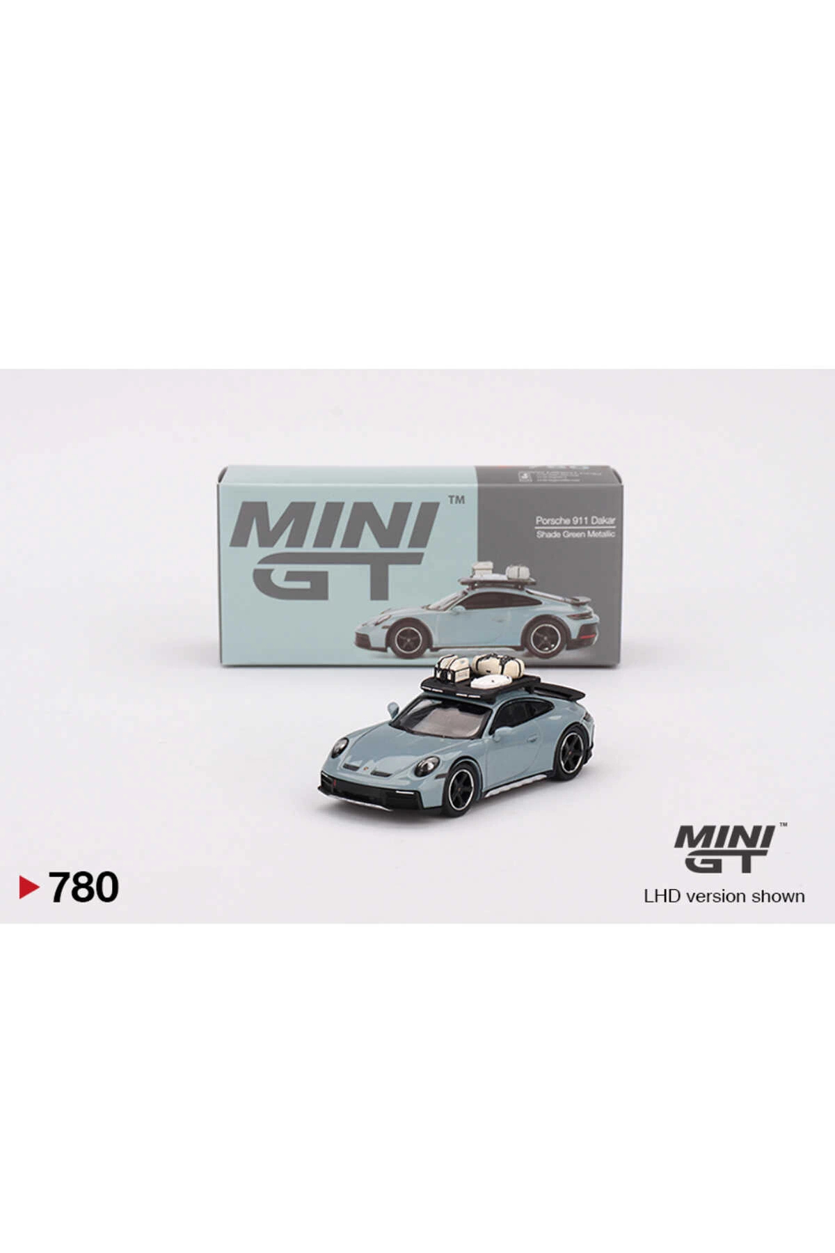 مدل خودرو پورشه 911 داکار سایه سبز متالیک 780 از ترکیه mini gt