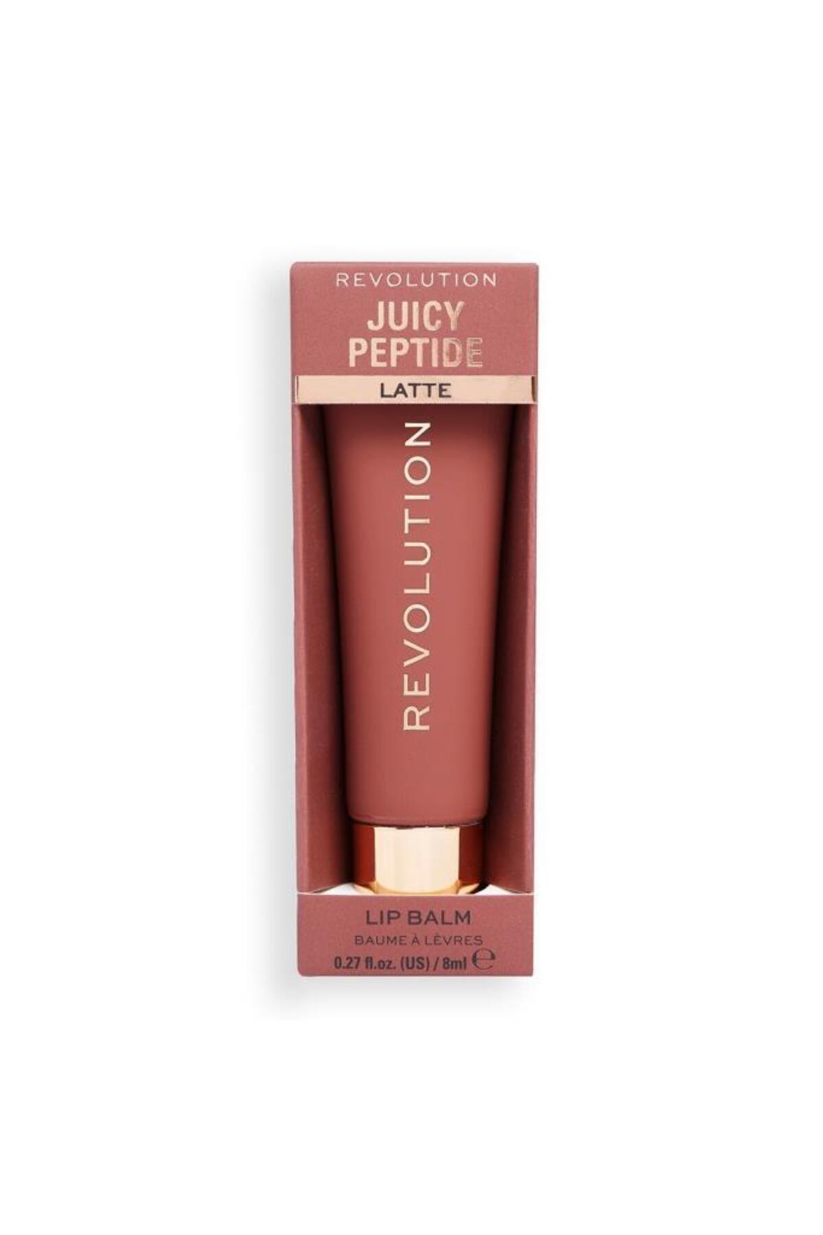 بالم لب پپتیدی رولوشن Revolution Juicy Peptide، رنگ زرشکی Nude Latte