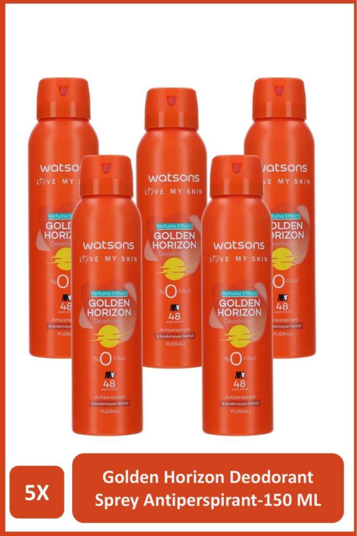 اسپری دئودورانت پودری واتسونز Watsons Golden Horizon، بسته ۵ عددی ۱۵۰ میلی‌لیتری مردانه