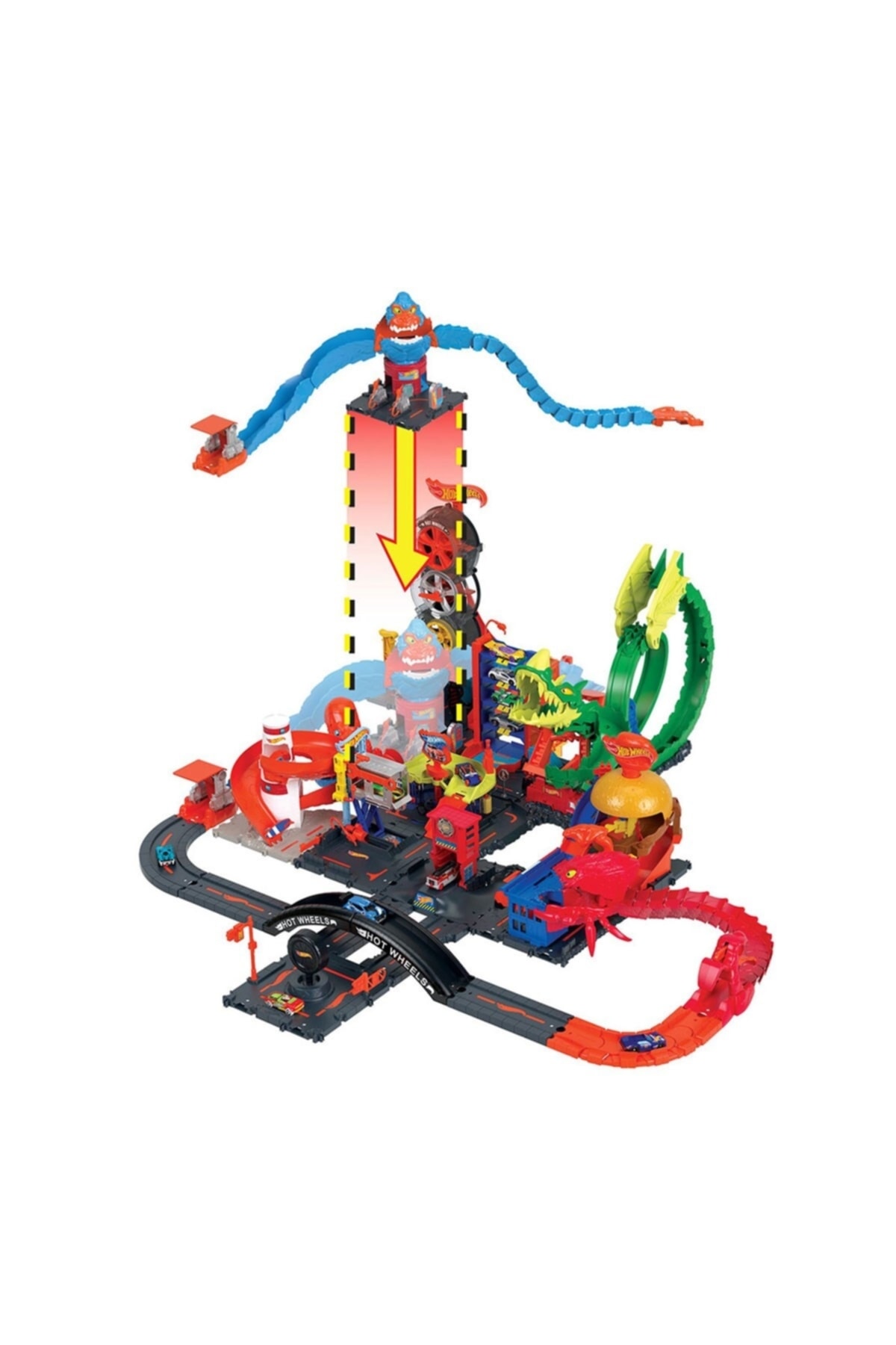 اسباب بازی های فیگور دیگر مجموعه WRECK & RIDE GORILLA HOSTILE CREATURES و 1 ماشین HDR30 HOT WHEELS