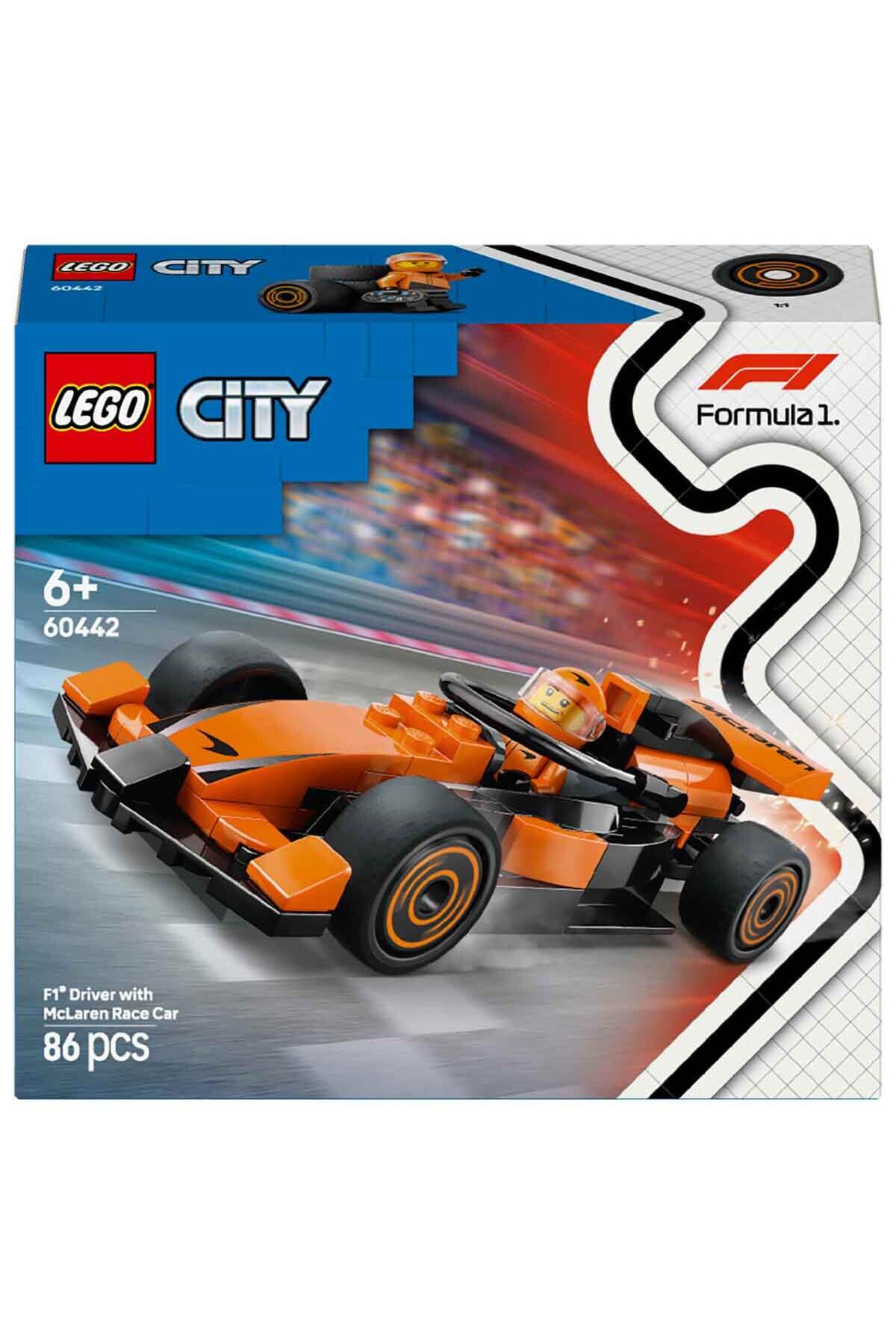 لگو CITY MCLAREN RACING CAR F1 DRIVER 60442 MINI YAR برای کودکان 6 سال بالاتر اورجینال LEGO