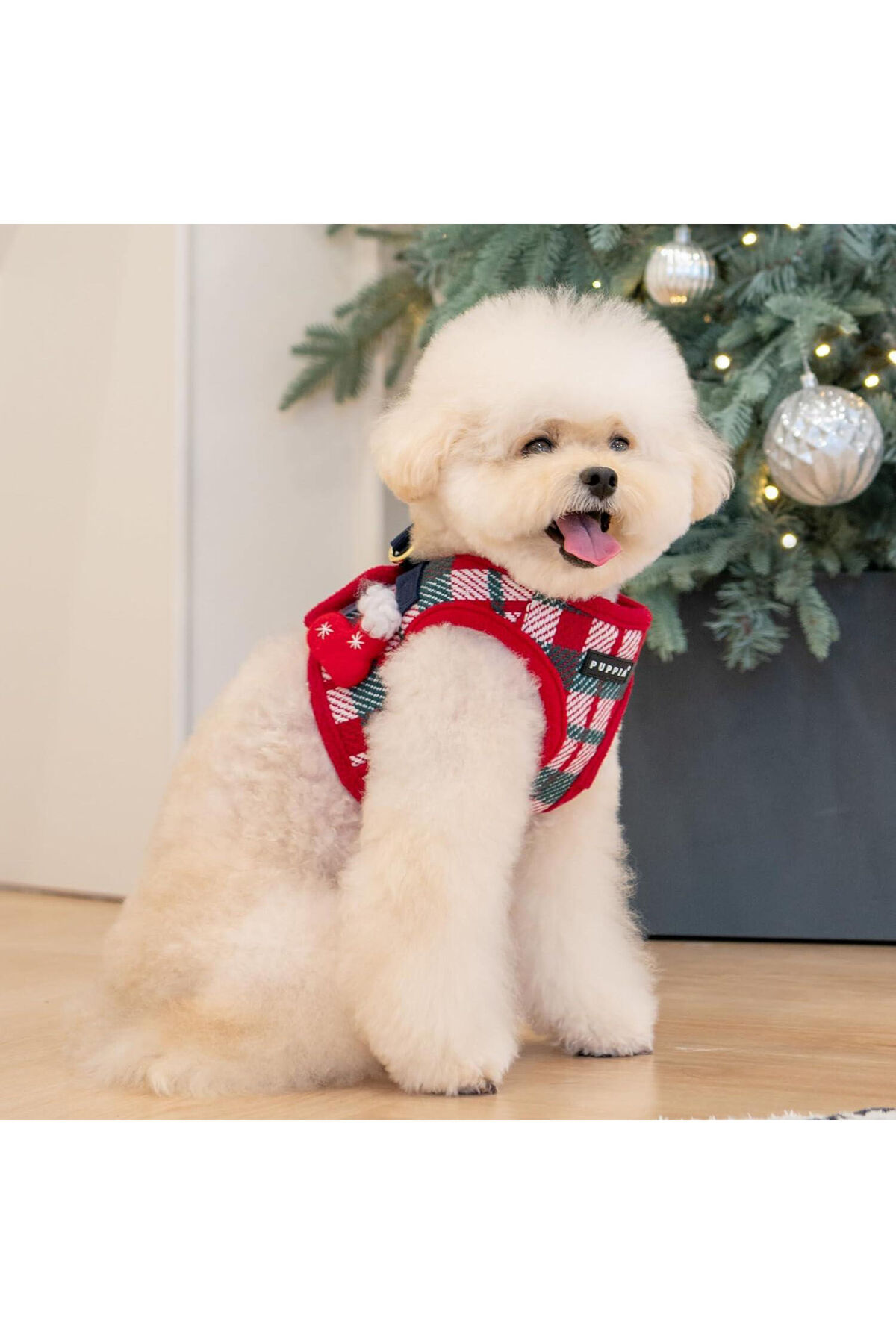 هارنس سینه‌ای سگ پوپیا Puppia Festive Harness Red قرمز