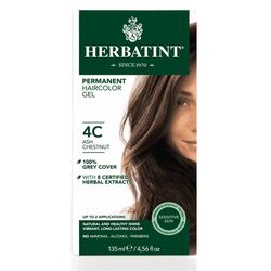 رنگ موی گیاهی هرباتینت Herbatint مدل 4C Chatain Cendre، کیت ژل رنگ ۶۰ میلی‌لیتری