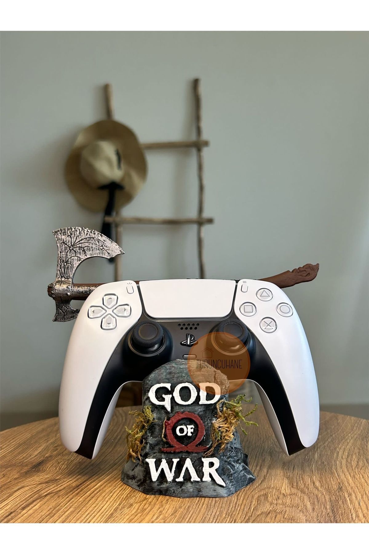 فیگور پایه بازو بازی GOD OF WAR KRATOS LEVIATHAN RAGNAROK PLAYSTATION 5 DUALSENSE JOYSTICK STAND از ترکیه TURUNCUHANE