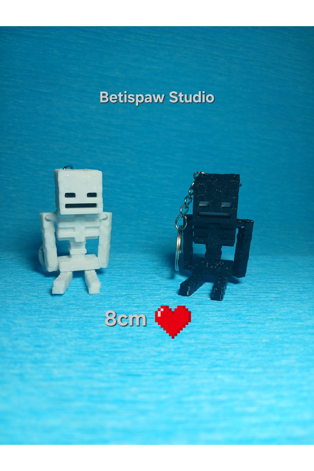 جاکلیدی دو اسکلت MINECRAFT هدیه دوست عزیز Betispaw Studio