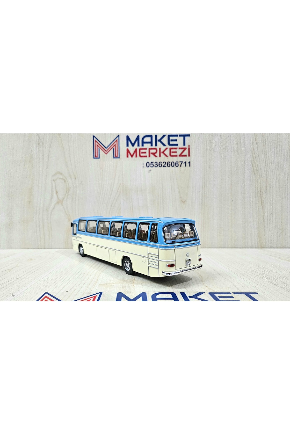 مدل خودرو اتوبوس مرسدس بنز O302 فلزی آبی 25 سانتی متری 1 43 اورجینال Maket