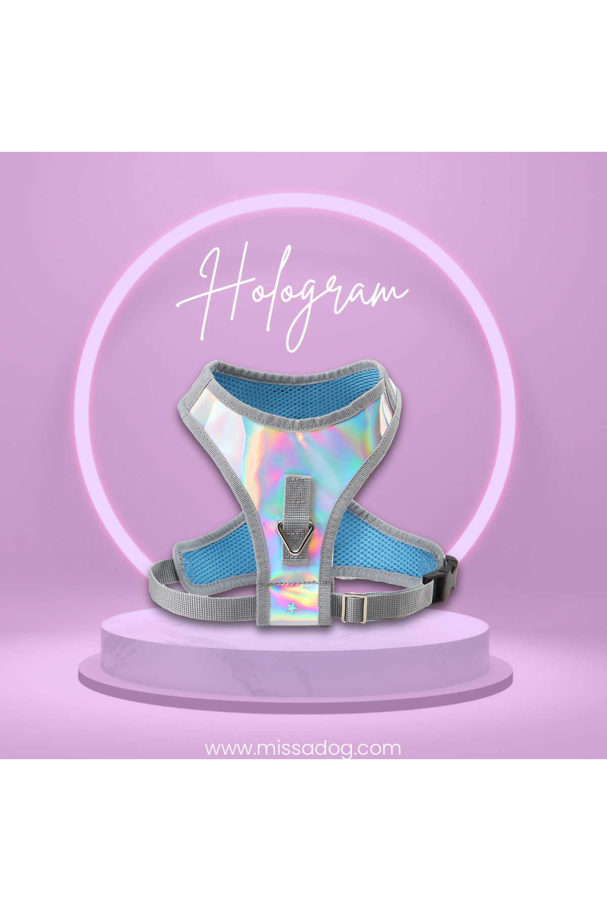 قلاده سینه‌ای سگ میسا داگ Missa Dog مدل Hologram Air Mesh، قابل تنظیم چندرنگ