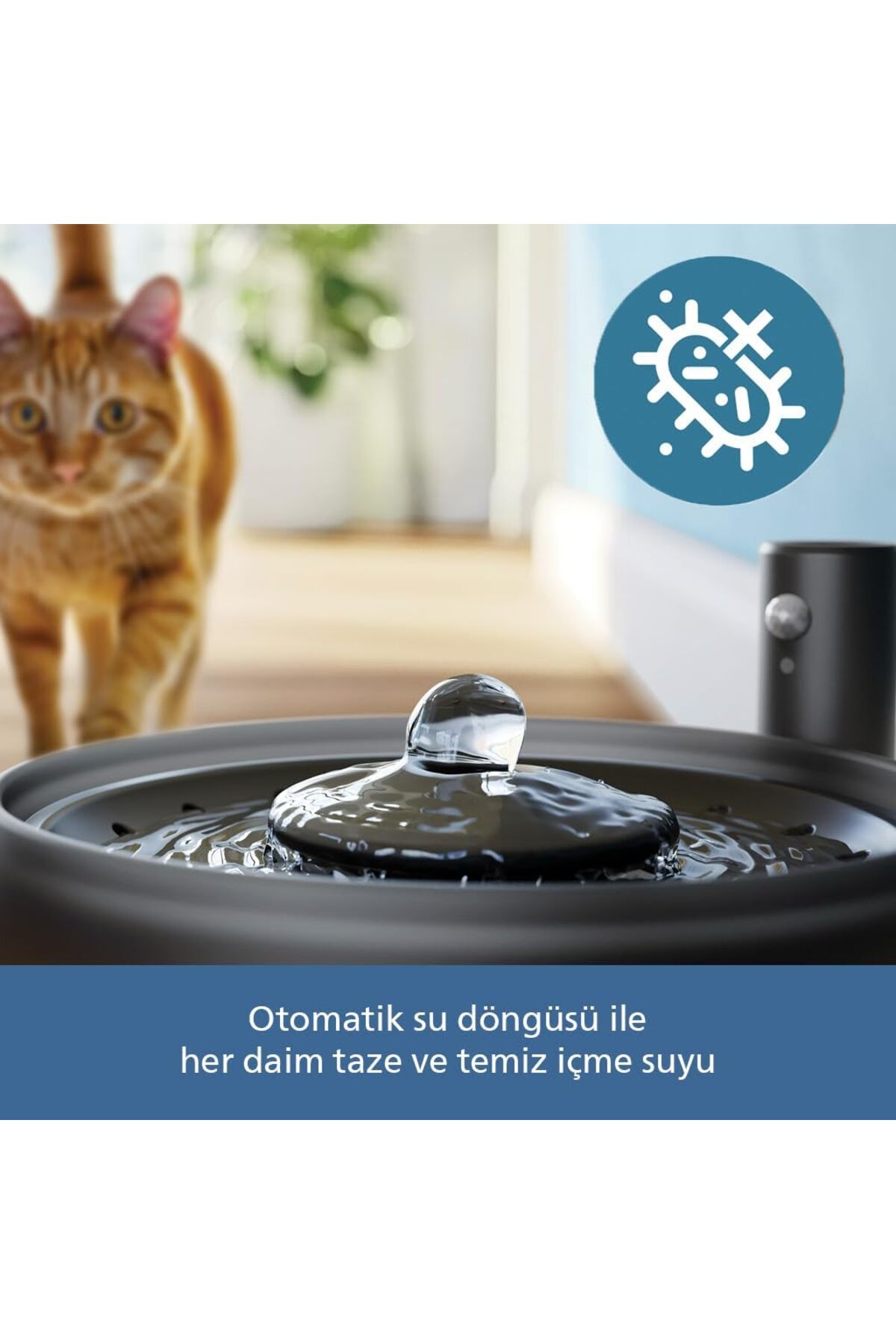 آب‌خوری فواره‌ای هوشمند حیوانات خانگی فیلیپس Philips سری 3000، مدل PAW3210/02، ۲٫۲ لیتر 2.2L
