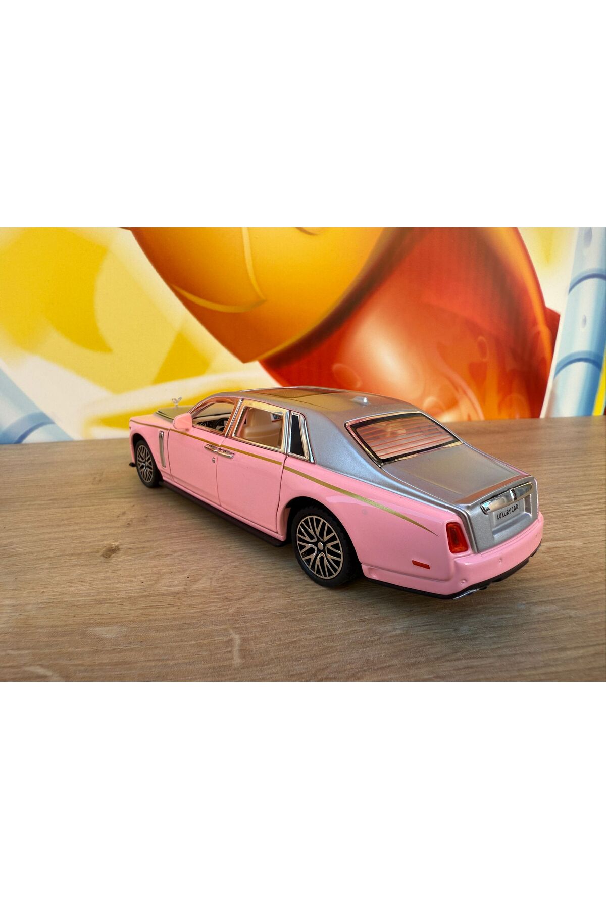 مدل خودرو 1:24 رولز رویس SWEPTAIL DIECAST ماشین با چراغ و صدا فلزی درهای باز شونده اورجینال scntoys