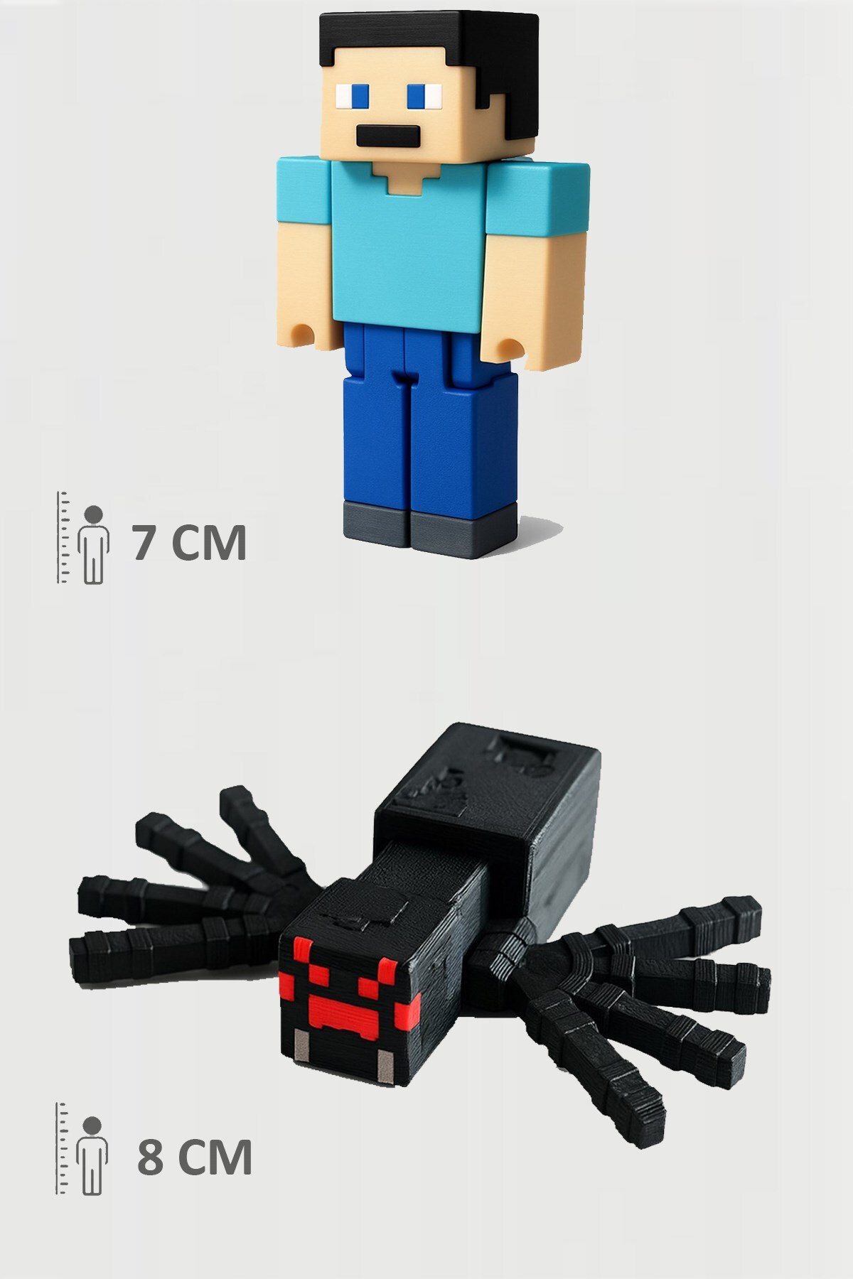 اسباب بازی های فیگور دیگر ست متحرک MINECRAFT STEVE AND SPIDER FigürDizayn