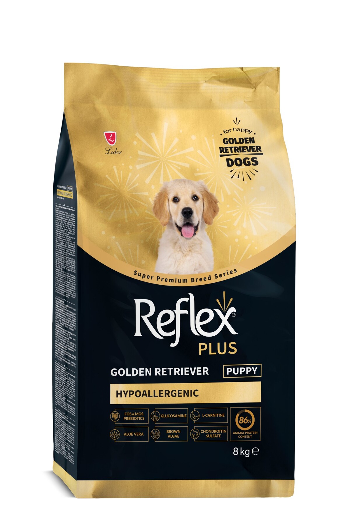 غذای خشک سگ رفلکس Reflex Plus مخصوص گلدن رتریور، ۸ کیلوگرم