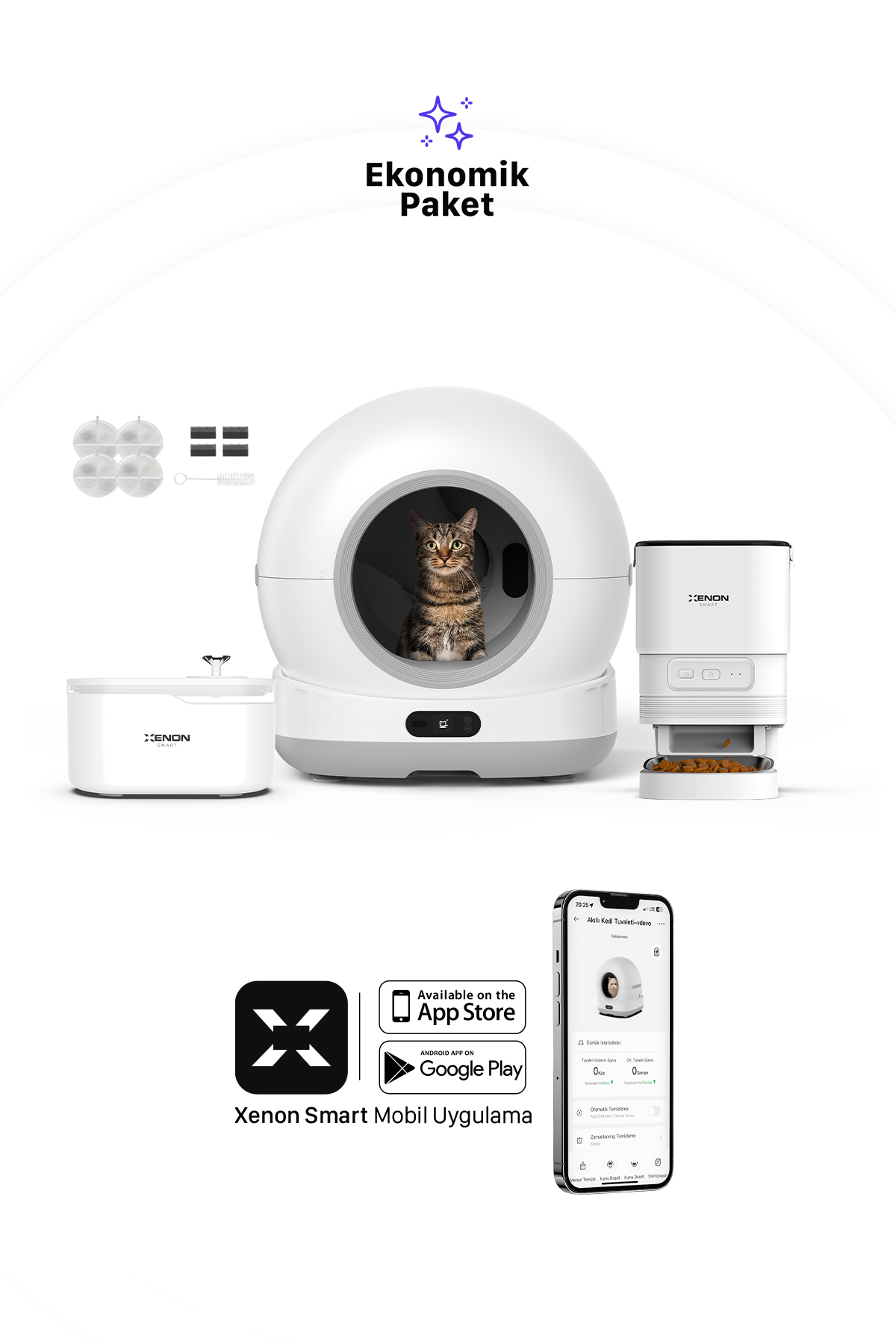ست ۴ تکه لوازم گربه زنون اسمارت Xenon Smart مدل B04878600013