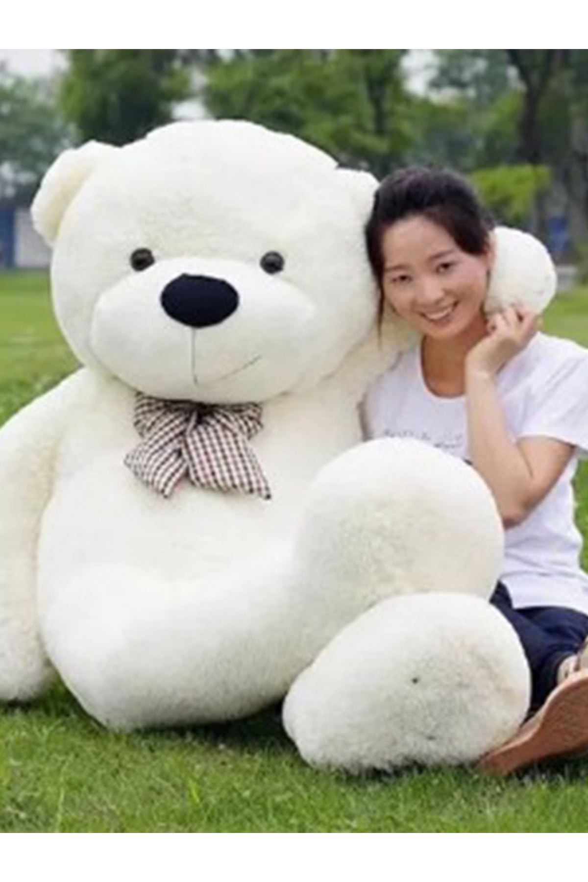 اسباب بازی های پشمی 100 سانتی متری پاپیون خرس عروسکی مخصوص عاشقان Pandamkee