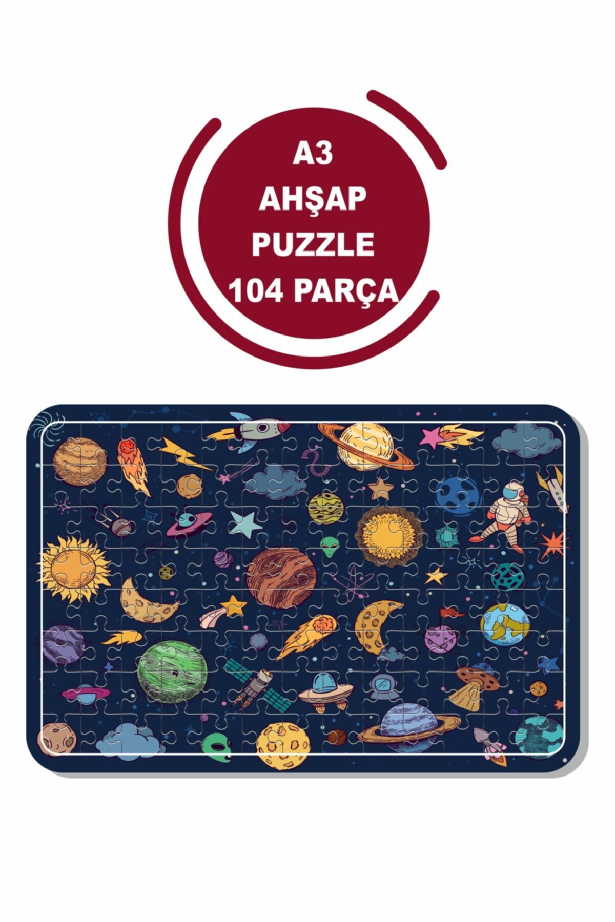 پازل SPACE AND PLANETS A3 104 PIECE PUZZLE, TOY, JIGSAW Baskı Atölyesi