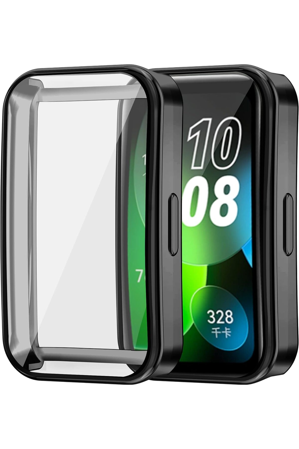 محافظ صفحه ساعت هوشمند قاب نمایش سازگار با 8 9 10 HUAWEI BAND 360 FULL PROTECTION CASE SILICONE فیبکس Fibaks