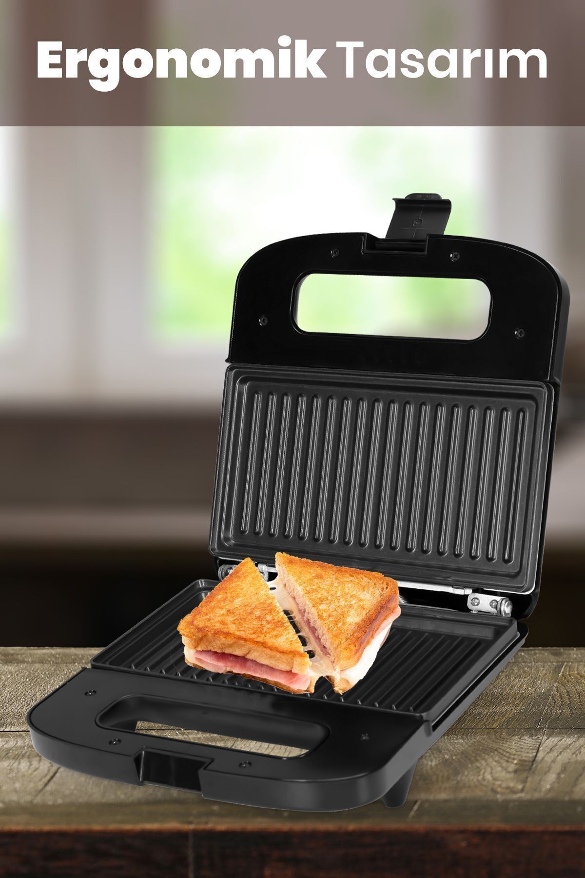 دستگاه ساندویچ و تست MINO IN 6402 MINI TOASTER مشکی اورجینال GoldMaster