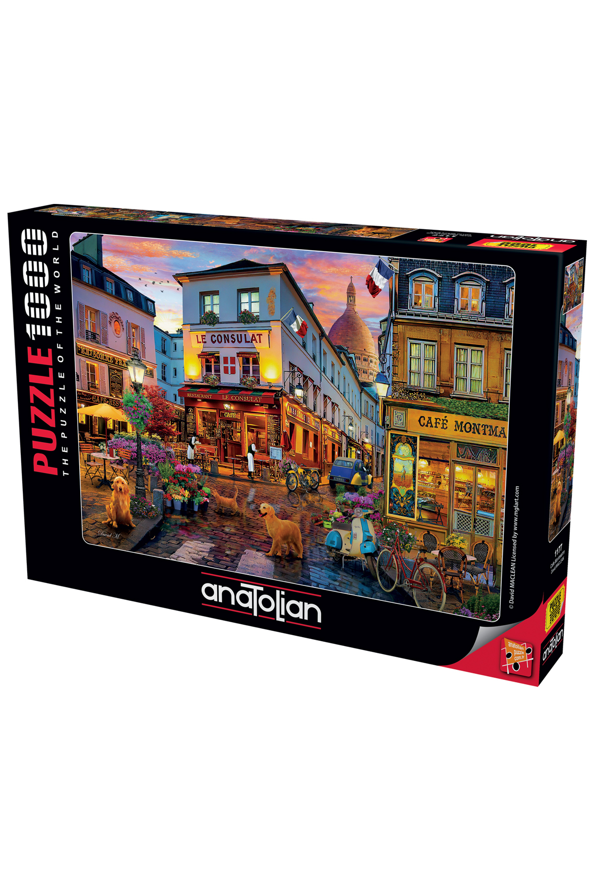 پازل 1000 تکه اره منبت کاری مویی CAFE MONTMARTRE 1177 از ترکیه Anatolian Puzzle