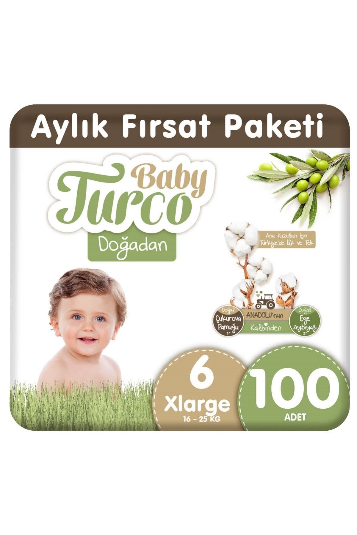 پوشک بچه سایز 6 XLARGE 100 عدد اورجینال Baby Turco