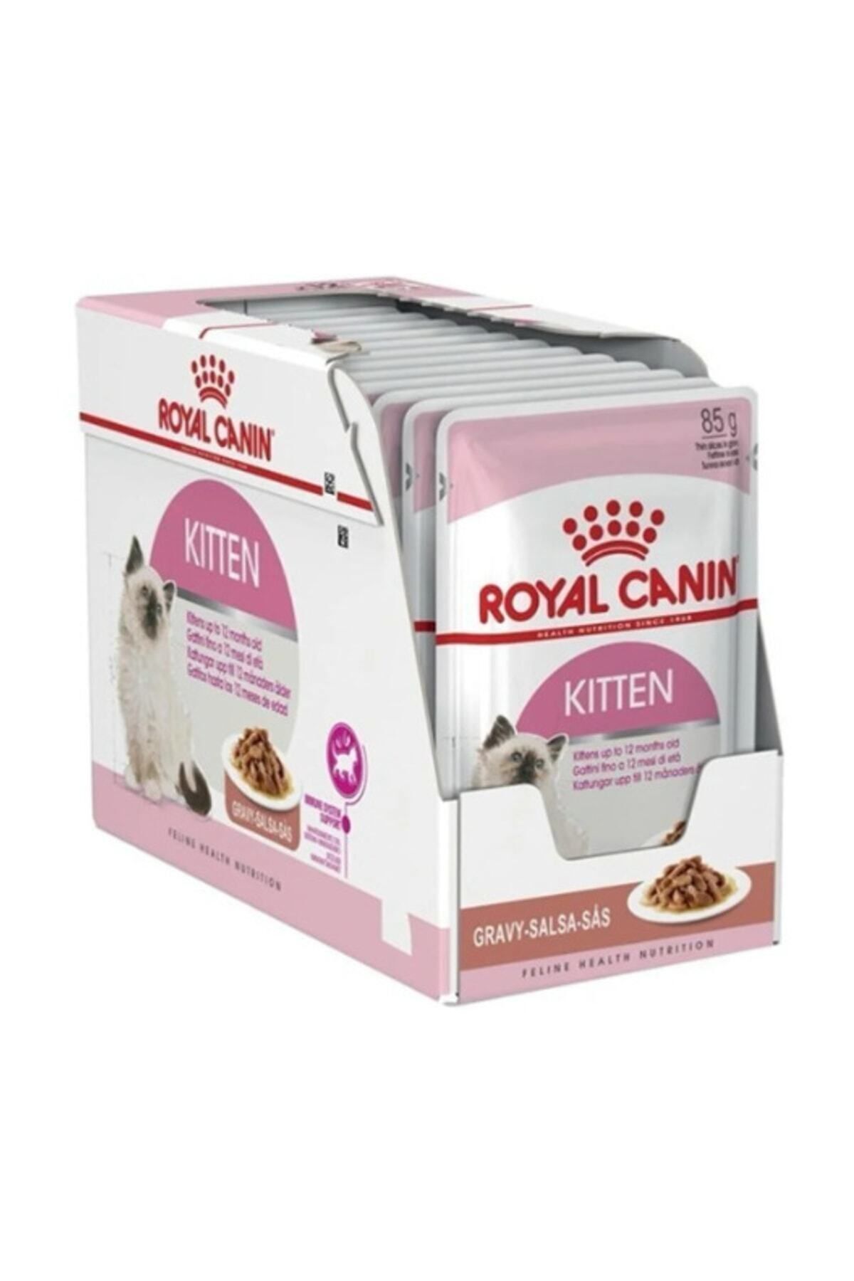 کنسرو غذای سس‌دار بچه‌گربه رویال کنین Royal Canin، ۸۵ گرم، بسته ۱۲ عددی